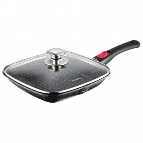 Patelnia z pokrywką, aluminium, czarny 24x24x4,5cm kinghoff