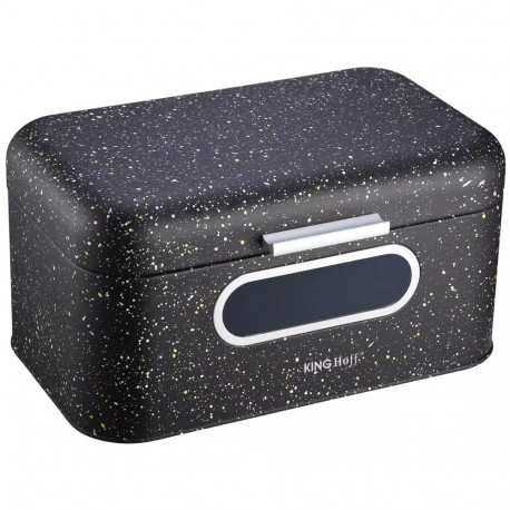 Kinghoff leivakast terasest, must marmor