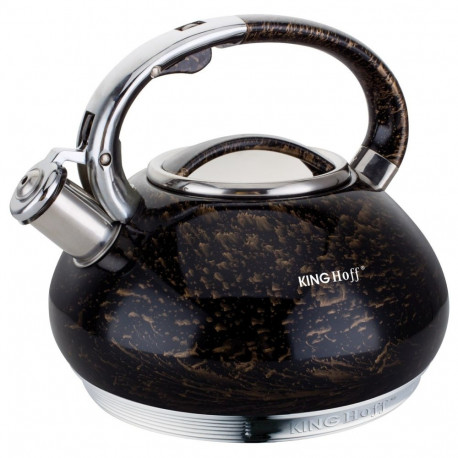 Czajnik tradycyjny 3l czarny-złoty kinghoff