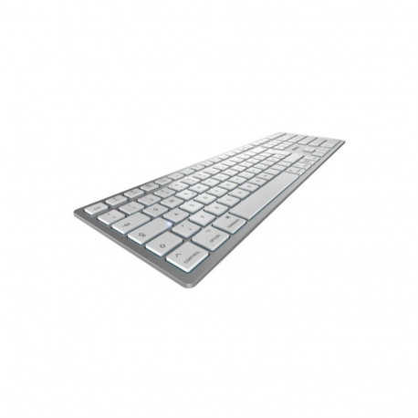 KW klaviatuur 9100 SLIM FOR MAC DE-klahvistik Cherry SX käärlülitustehnoloogia, hõbe/valge