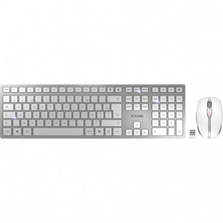 DW 9100 SLIM (weiß/silber, FR-Layout, Cherry SX-Scherentechnologie)