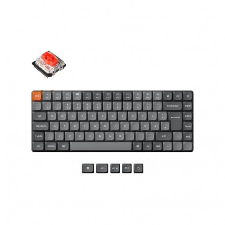 Keychron K3 Max (gray/orange, DE layout, Gateron Low Profile 2.0 Mechanical Red, hot-swap, aluminum 