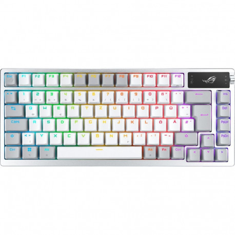 ROG mehaaniline klaviatuur Azoth DE-paigutus NX Snow sis. määrdekomplekt, valge