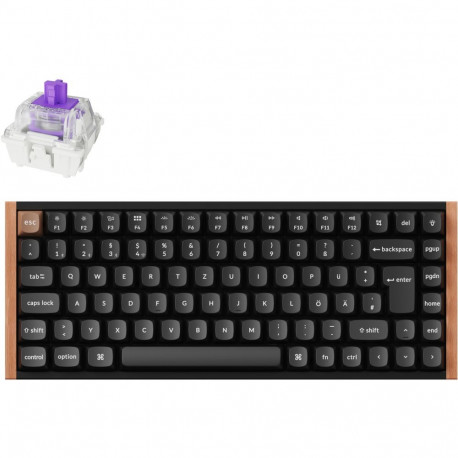 Mehaaniline klaviatuur K2 HE Gateron Double-Rail Magnetic Nebula DE-paigutus alumiiniumraam, must/pu