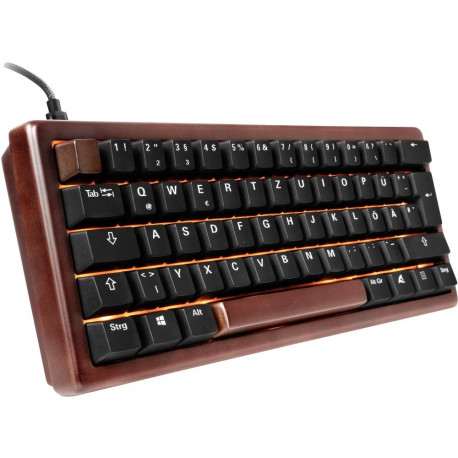 Sharkoon SKILLER SGK50 S4 Gen2 Wood PBT (wood/black, DE layout, Gateron G Pro 3.0 Yellow)