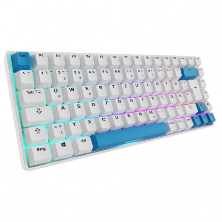 Sharkoon SKILLER SGK50 S3 PBT (white/light blue, DE layout, Gateron G Pro 3.0 Yellow)