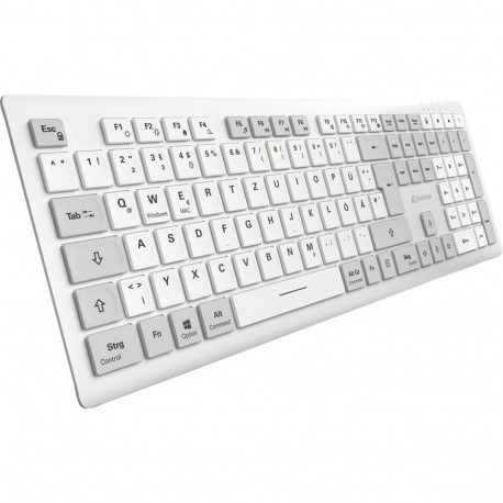 Sharkoon OfficePal K30W (white, DE layout, rubber dome)