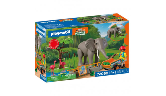 Elevant 72068 koos loomahooldajaga