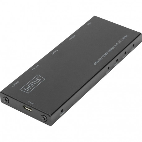 Ultra Slim HDMI Splitter, 1x4, 4K / 60 Hz (schwarz)