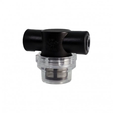 ES Inline Partikelfilter 2x G1/4" IG (schwarz/transparent)