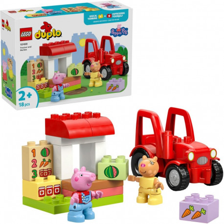 DUPLO mängukomplekt 10468 Peppa Wutz traktor ja turukiosk