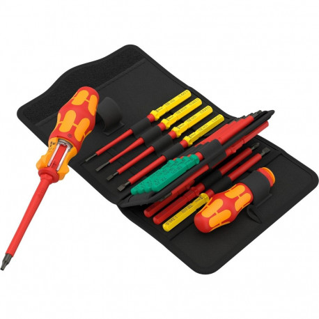Wera Kraftform Kompakt VDE 17 RA Imperial 1, 17 pieces (red/yellow, incl. 2 plug-in handles, VDE int