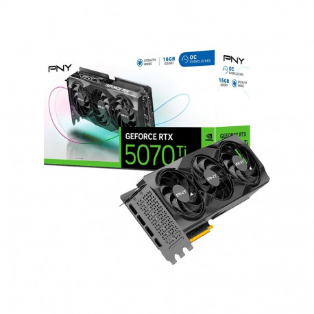 PNY GeForce RTX 5070 Ti OC, graphics card DLSS 4, 3x DisplayPort, 1x HDMI 2.1