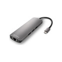 Sharkoon USB 3.0 Type C Combo Adapter - dark grey