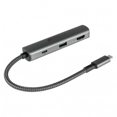 "GoodConnections HUB-C002A USB-C HUB 3-Port 1xHDMI; 1xUSB-C; 1xUSB 3.0 Anthrazit"
