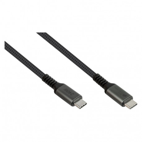 "GoodConnections USB-C 2.0 (ST-ST) 2m Anschlusskabel Textilmantel 240W Anthrazit"