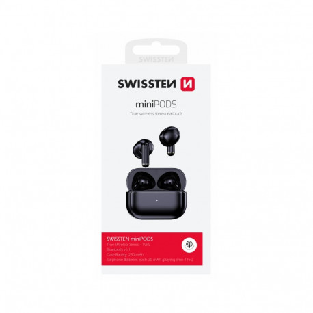 Swissten TWS Mini Podss Bluetooth Stereo Earbuds with Microphone