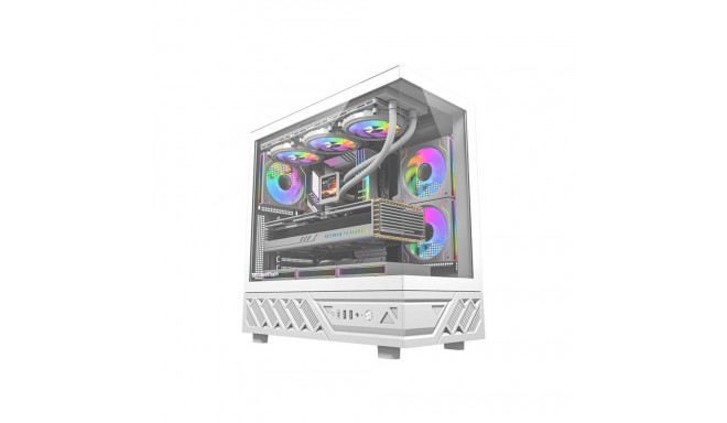 Computer Case - darkFlash DS950 ATX, tempered glass, cooling options, white