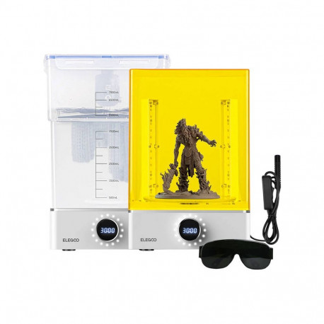 3D Printer Accessory - ELEGOO Mercury XS Wash & Cure Bundle (7,000 ml wash tank, UV curing)
