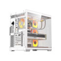 Computer Case - darkFlash C280 Midi Tower, 7 Fans, Tempered Glass, White