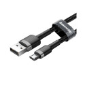 Microusb Cable - Baseus 2.4a 1m Micro USB Grey/black