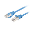 PATCHCORD CAT.6 FTP 1M BLUE FLUKE PASSED LANBERG 10-PACK