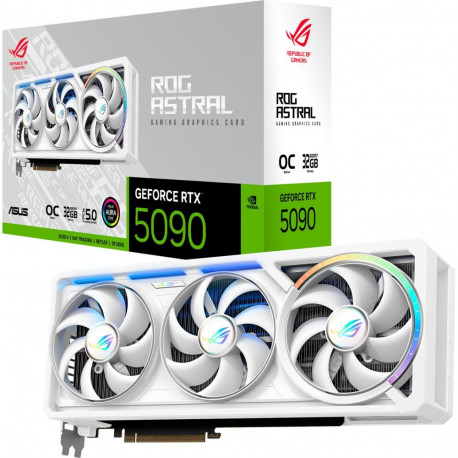 ASUS GeForce RTX 5090 ROG ASTRAL GAMING OC WHITE Edition, graphics card white, DLSS 4, 3x DisplayPor