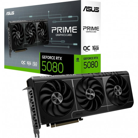 ASUS GeForce RTX 5080 PRIME OC, graphics card DLSS 4, 3x DisplayPort, 1x HDMI 2.1