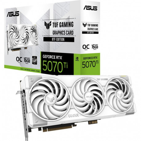 ASUS GeForce RTX 5070 Ti TUF BTF OC WHITE Edition, graphics card DLSS 4, 3x DisplayPort, 2x HDMI 2.1
