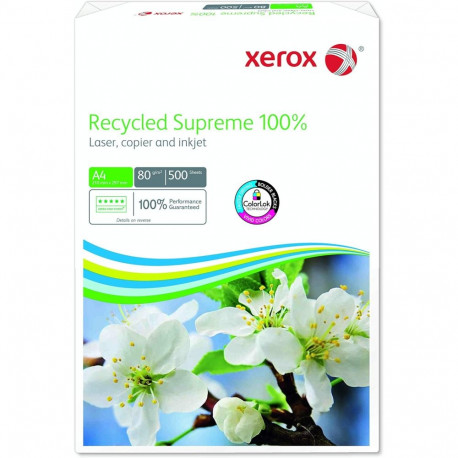 Koopiapaber A4 80g XEROX Recycled Supreme 100% taaskasutatud 500 lehte