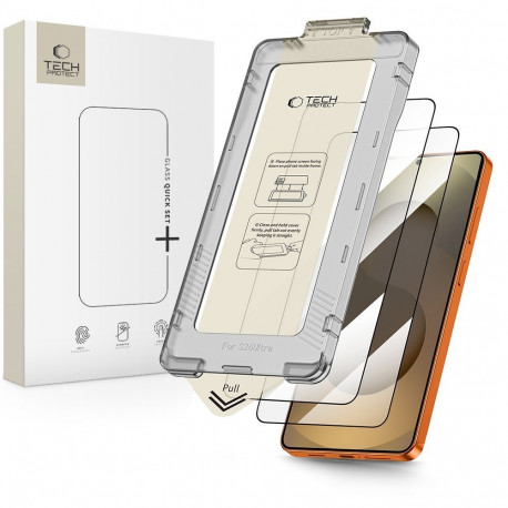SZKŁO HARTOWANE TECH-PROTECT QUICK SET+ 2-PACK GALAXY S26 ULTRA BLACK