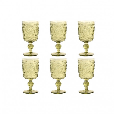 Topside komplekt Home ESPRIT Roheline Kristall 310 ml (6 Ühikut)