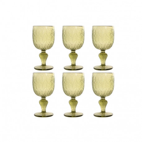 Set of cups Home ESPRIT Green Crystal 340 ml (6 Units)