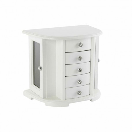 DKD Home Decor jewelry box Mirror Romantic Velvet MDF 26x18x23cm