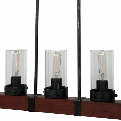 Laevalgusti DKD Home Decor Kristall Must Pruun Alumiinium (50 x 8 x 21 cm)