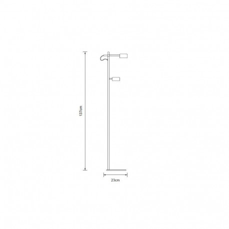 Luca LED-põrandavalgusti 2x4W, must