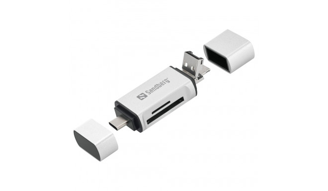 "SANDBERG Card Reader USB-C+USB+MicroUSB"