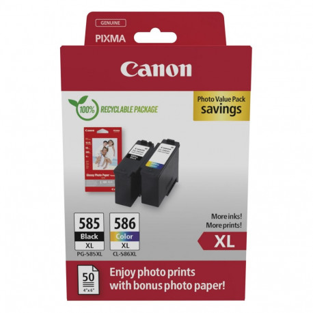 Canon tindipatrunid PG-585XL/CL-586XL foto väärtuspakk 2tk kõrge tootlikkusega, must, värv (tsüaan, 