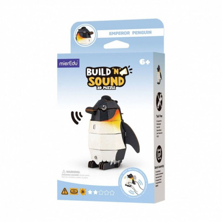 MierEdu Build and Listen 3D Puzzle - Emperor Penguin