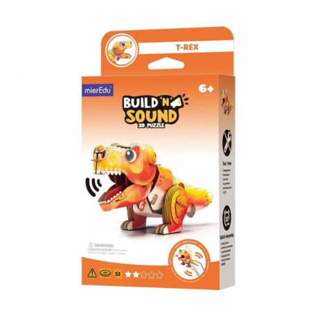 MierEdu Build and Listen 3D Puzzle - T-Rex