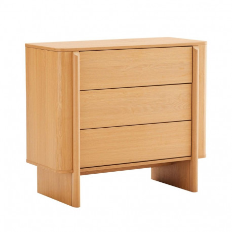 Sideboard MORBEN 90x42xH80cm, melamine with oak decor