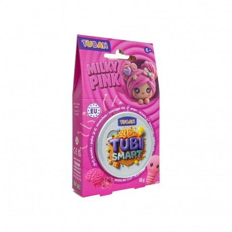 Tubi smart plastiliin 50g, piimjas roosa