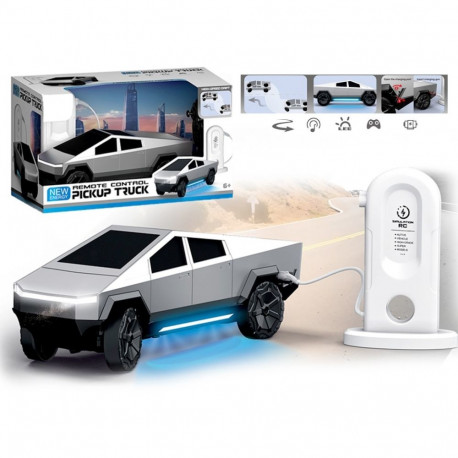 Futuristlik r/c auto laadimisjaamaga