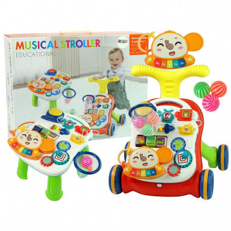 Interaktiivne käimistugi ja tegeluslaud 2in1, punane