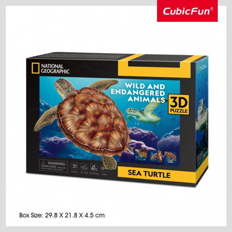 CUBICFUN NATIONAL GEOGRAPHIC 3D puzzle Sea Turtle