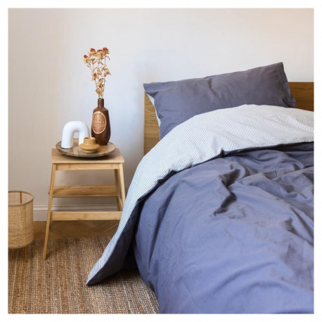 Bradley tekikott, 150 x 210 cm, padjapüüriga, triibuline/tumehall