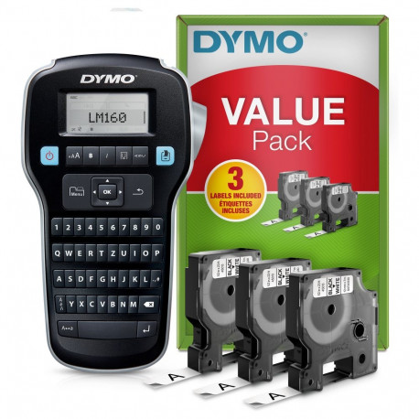 "DYMO LabelManager 160 Starter Set m. 3 D1-Bänder 12mm Qwertz"