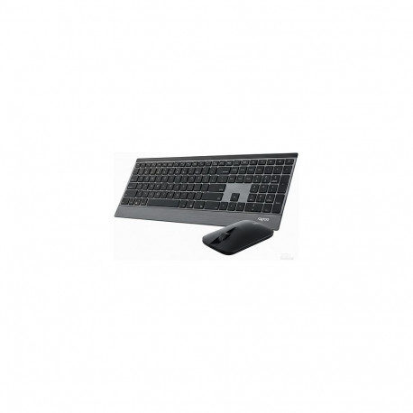 "Rapoo Kabelloses Multi-Mode-Deskset 9500M QWERTZ Keyboard + Mouse black"