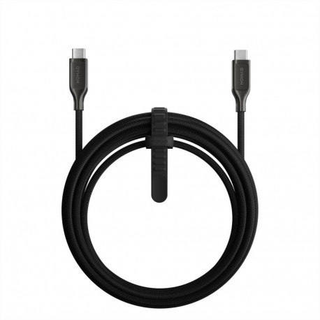 USB-kaabel Kevlar, USB-C otsik  USB-C otsik, 3m, 240W, eriti vastupidav, tumehall, Nomad