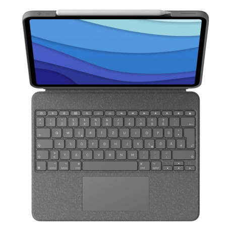 Logitech klaviatuur ja puuteplaat Combo Touch Apple iPad 12.9" (5. gen), hall